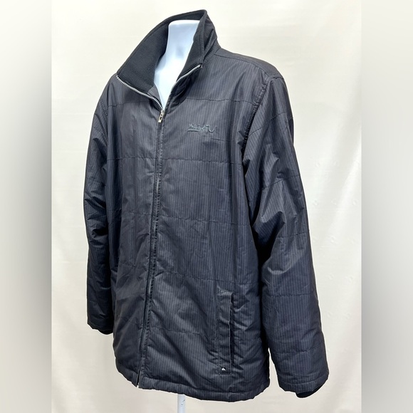 QUIKSILVER Men's Black Puffer Jacket with Stand-Up Collar size L - Picture 2 of 15